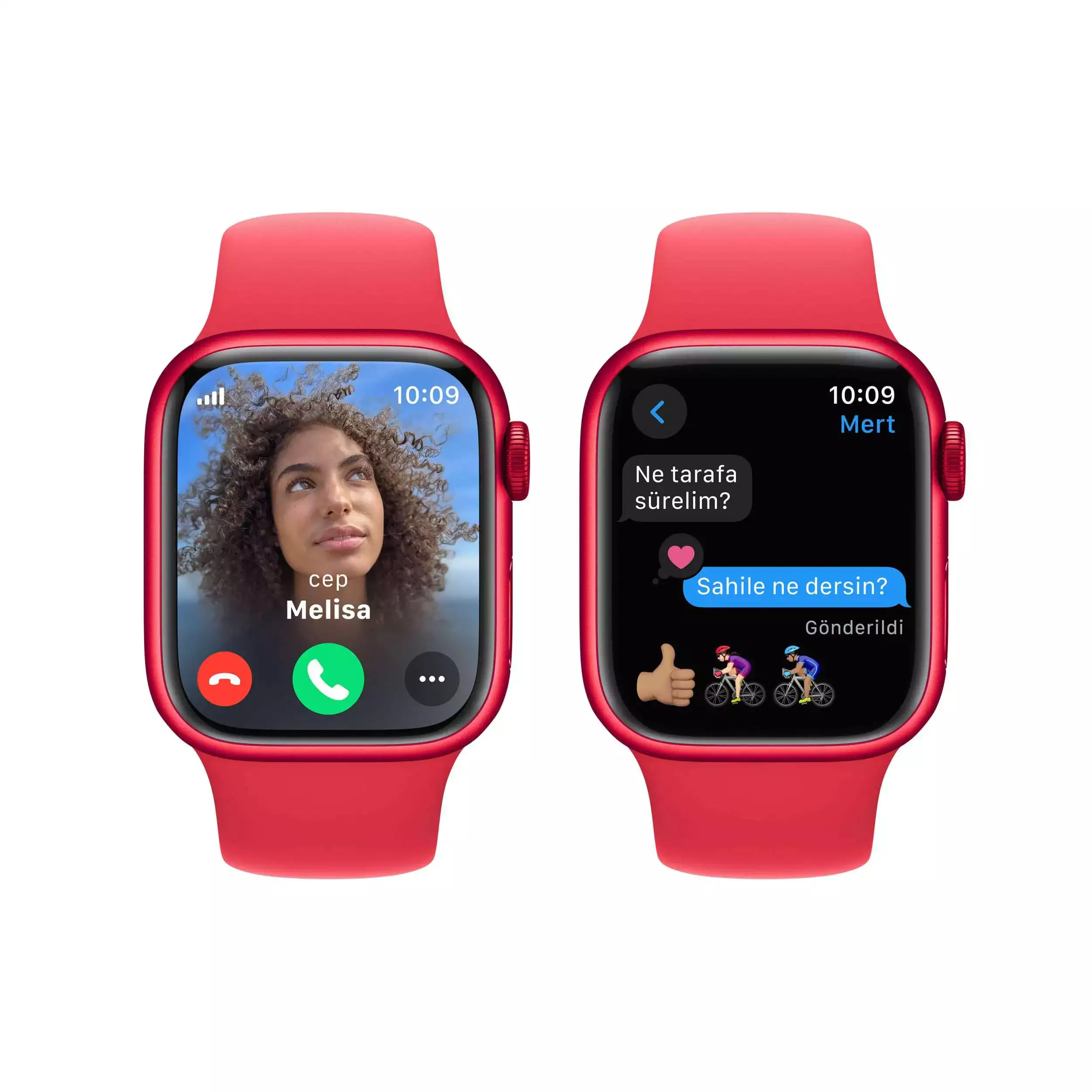 Apple Watch Series 9 GPS + Cellular 41mm (PRODUCT)RED Alüminyum Kasa (PRODUCT)RED Spor Kordon M/L MRY83TU/A