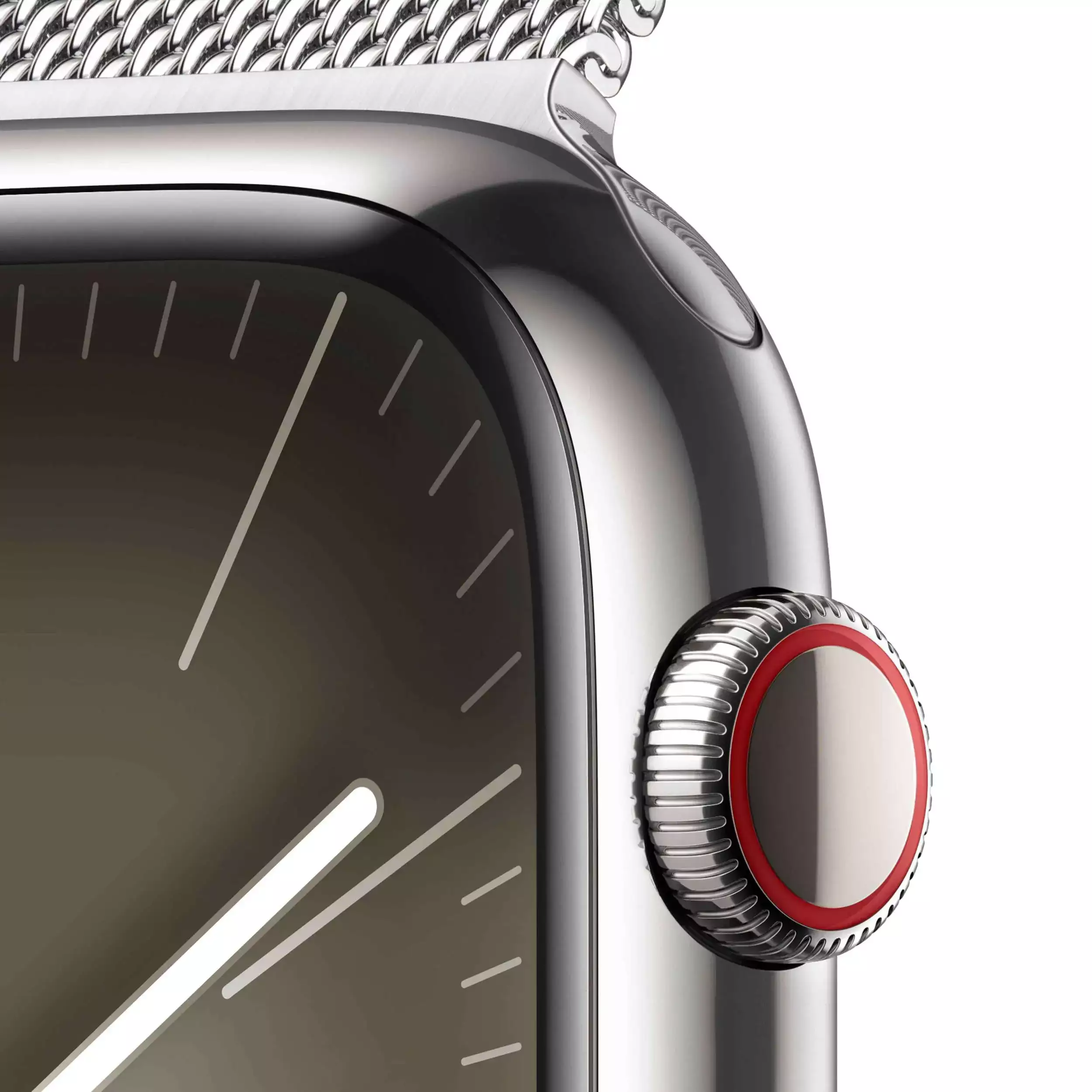 Apple Watch Series 9 GPS + Cellular 45mm Gümüş Paslanmaz Çelik Kasa Gümüş Milano Loop MRMQ3TU/A