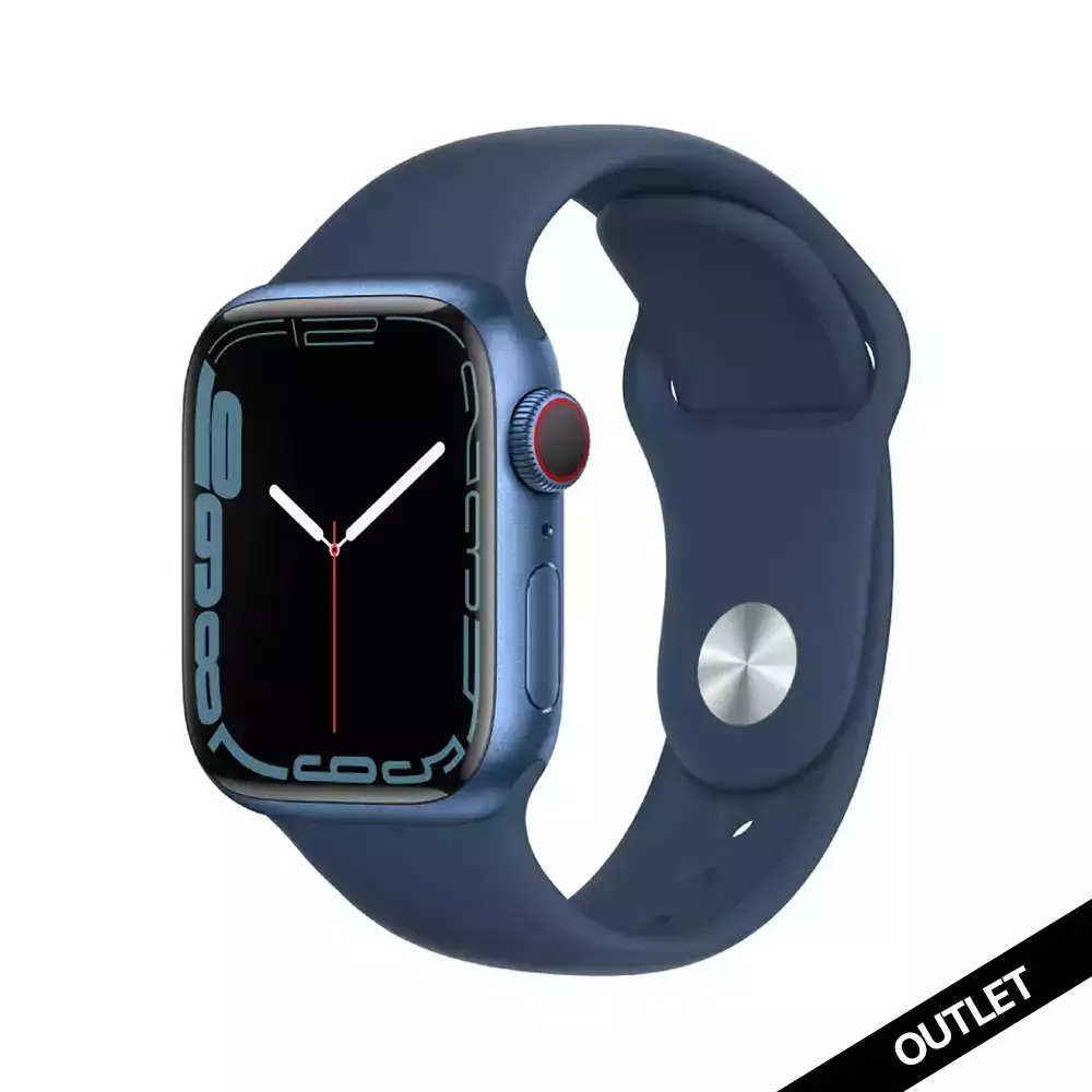Apple Watch Series 7 GPS 41mm Mavi Alüminyum Kasa - Abis Mavi Spor Kordon MKHU3TU/A-Teşhir