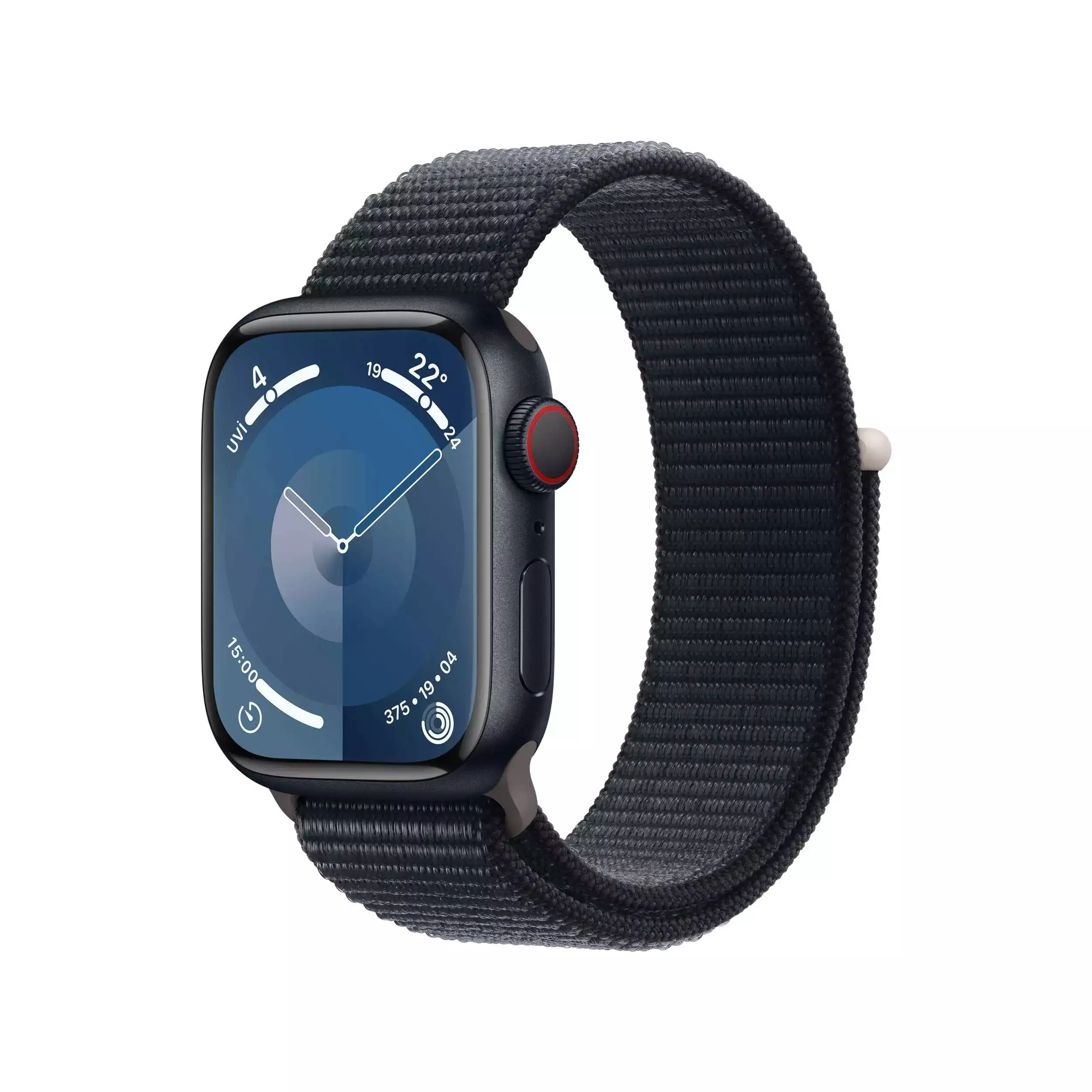 Apple Watch Series 9 GPS + Cellular 41mm Gece Yarısı Alüminyum Kasa Gece Yarısı Spor Loop MRHU3TU/A