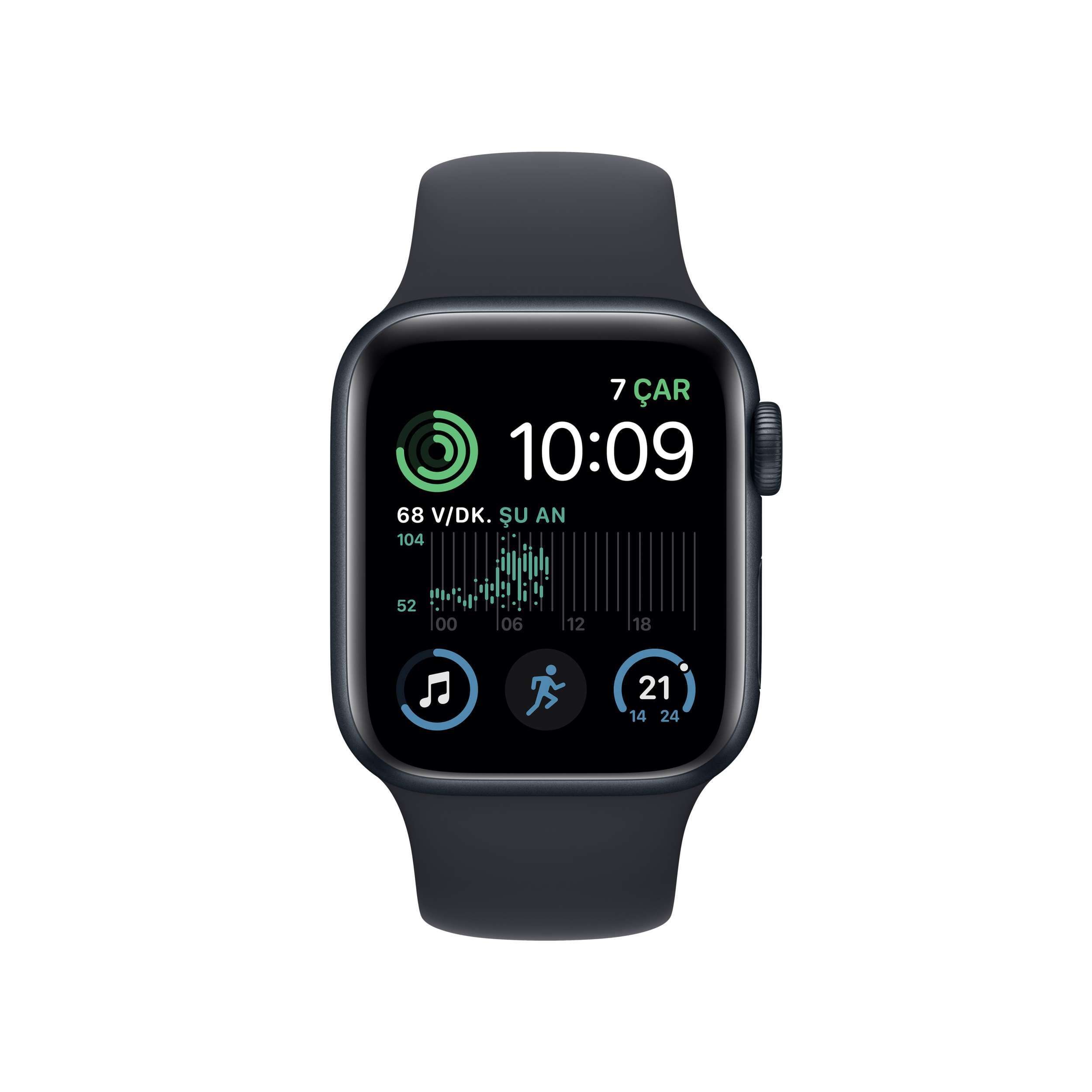 Apple Watch SE GPS 40mm Gece Yarısı Alüminyum Kasa - Gece Yarısı Spor Kordon MNJT3TU/A-Teşhir