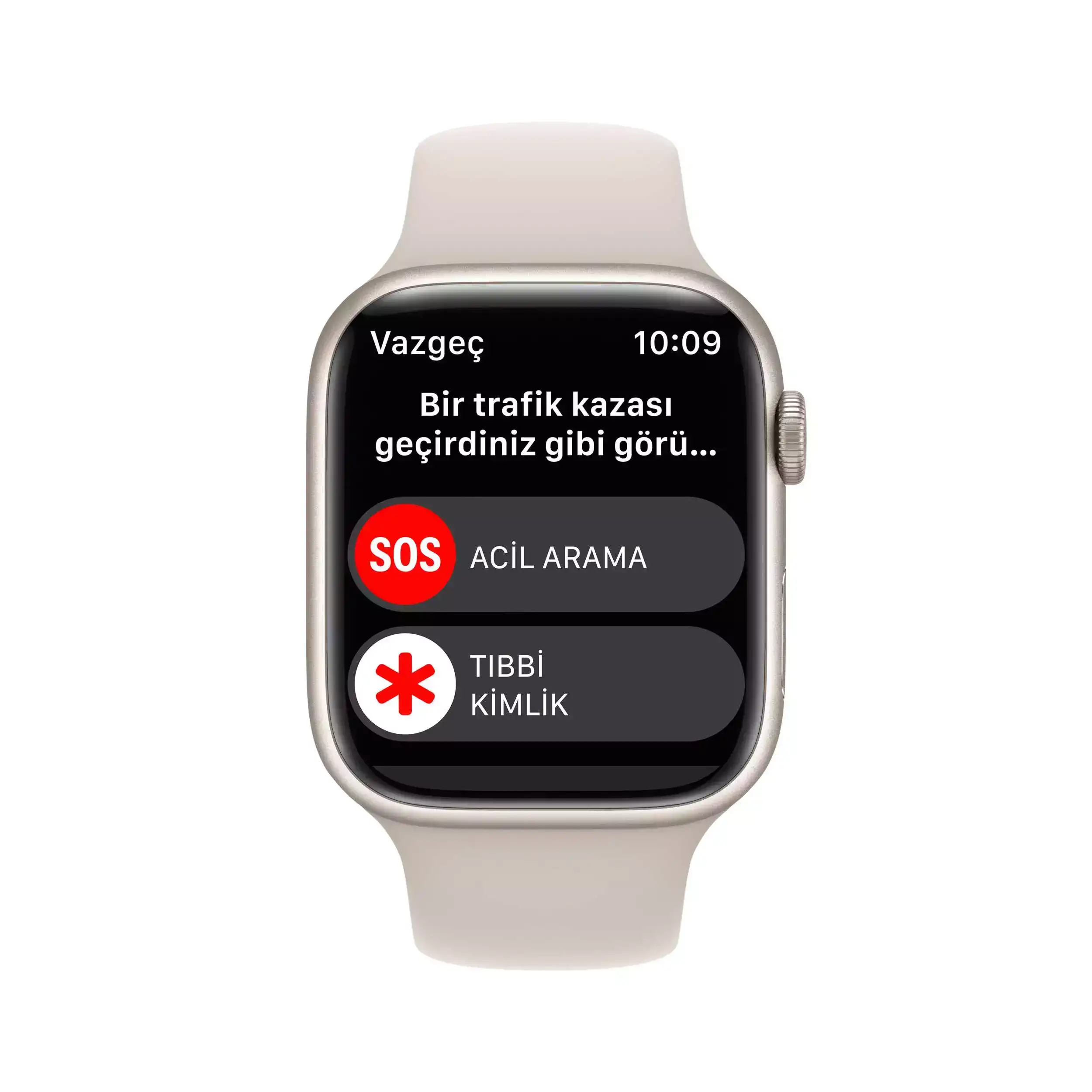 Apple Watch Series 8 GPS + Cellular 45mm Yıldız Işığı Alüminyum Kasa - Yıldız Işığı Spor Kordon MNK73TU/A