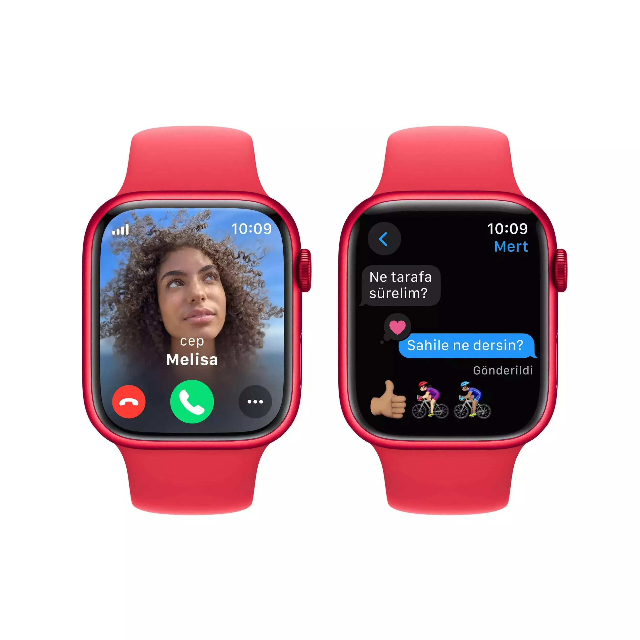 Apple Watch Series 9 GPS + Cellular 45mm (PRODUCT)RED Alüminyum Kasa (PRODUCT)RED Spor Kordon M/L MRYG3TU/A