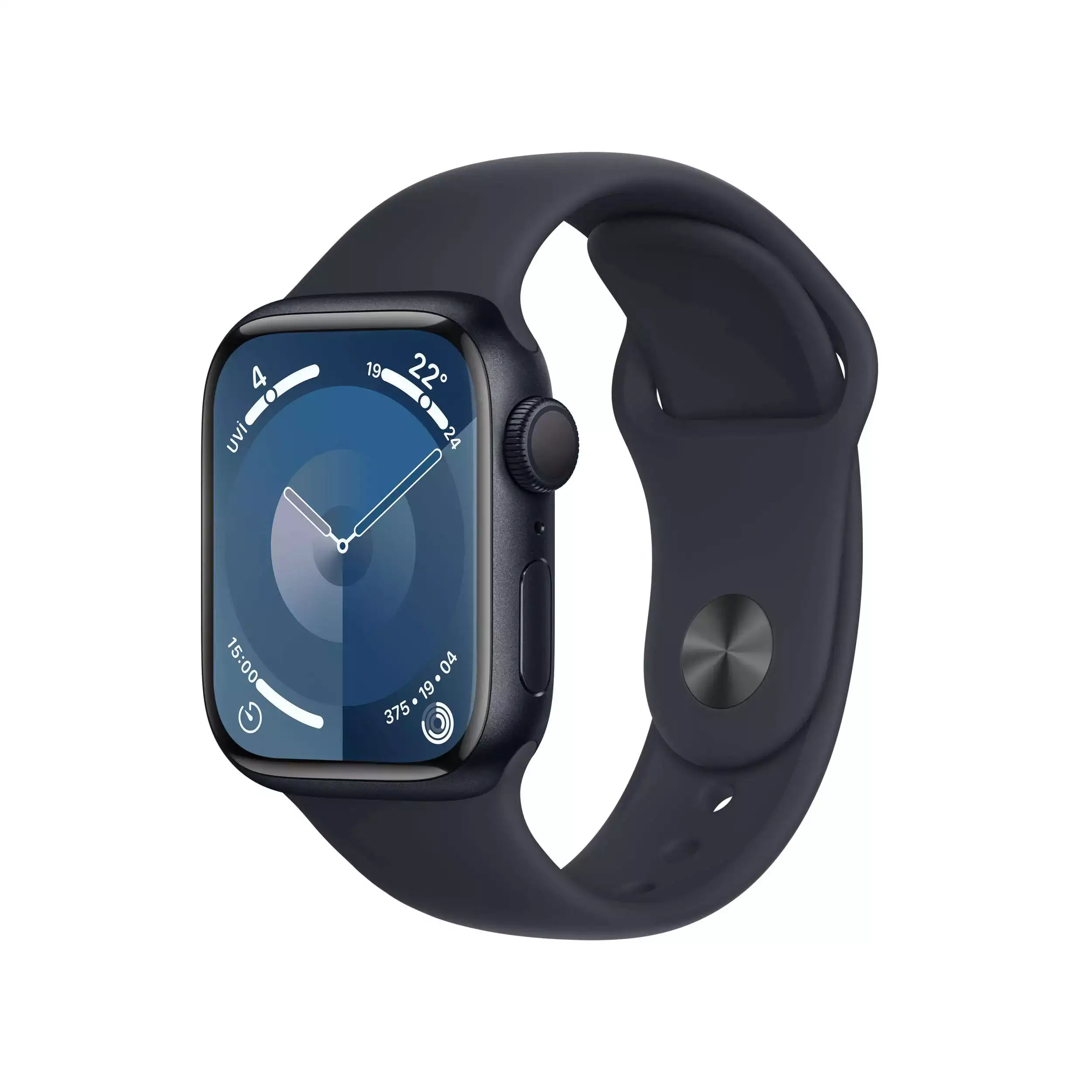 Apple Watch Series 9 GPS 41mm Gece Yarısı Alüminyum Kasa Gece Yarısı Spor Kordon M/L MR8X3TU/A