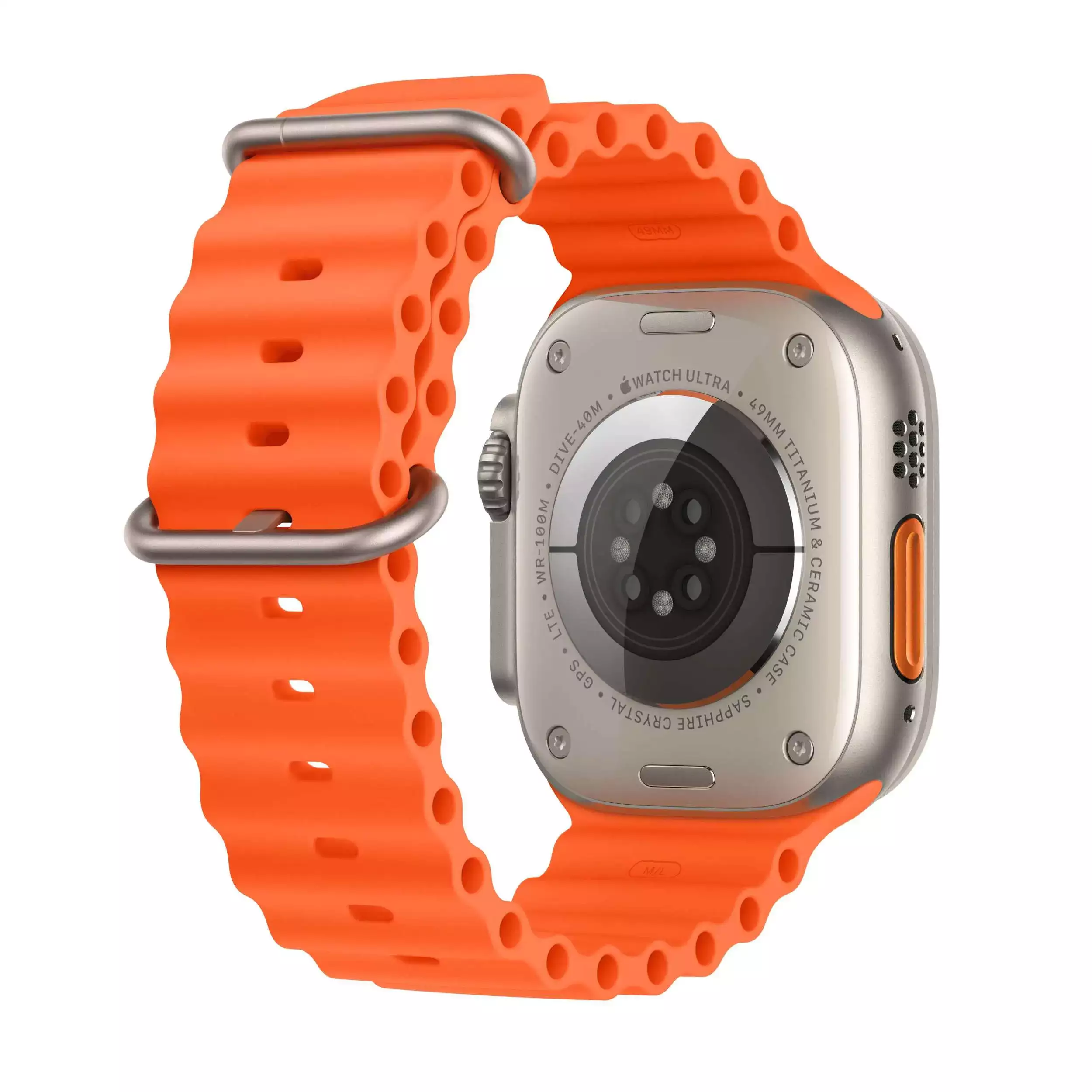 Apple Watch Ultra 2 GPS + Cellular 49mm Titanyum Kasa Turuncu Ocean Kordon MREH3TU/A