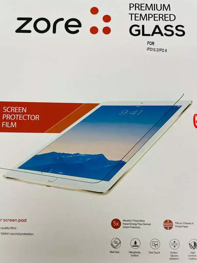 iPad 10.2 (8.nesil) (9. nesil) için Zore Premium Tempered Glass Ekran Koruyucu Film BAHZ338