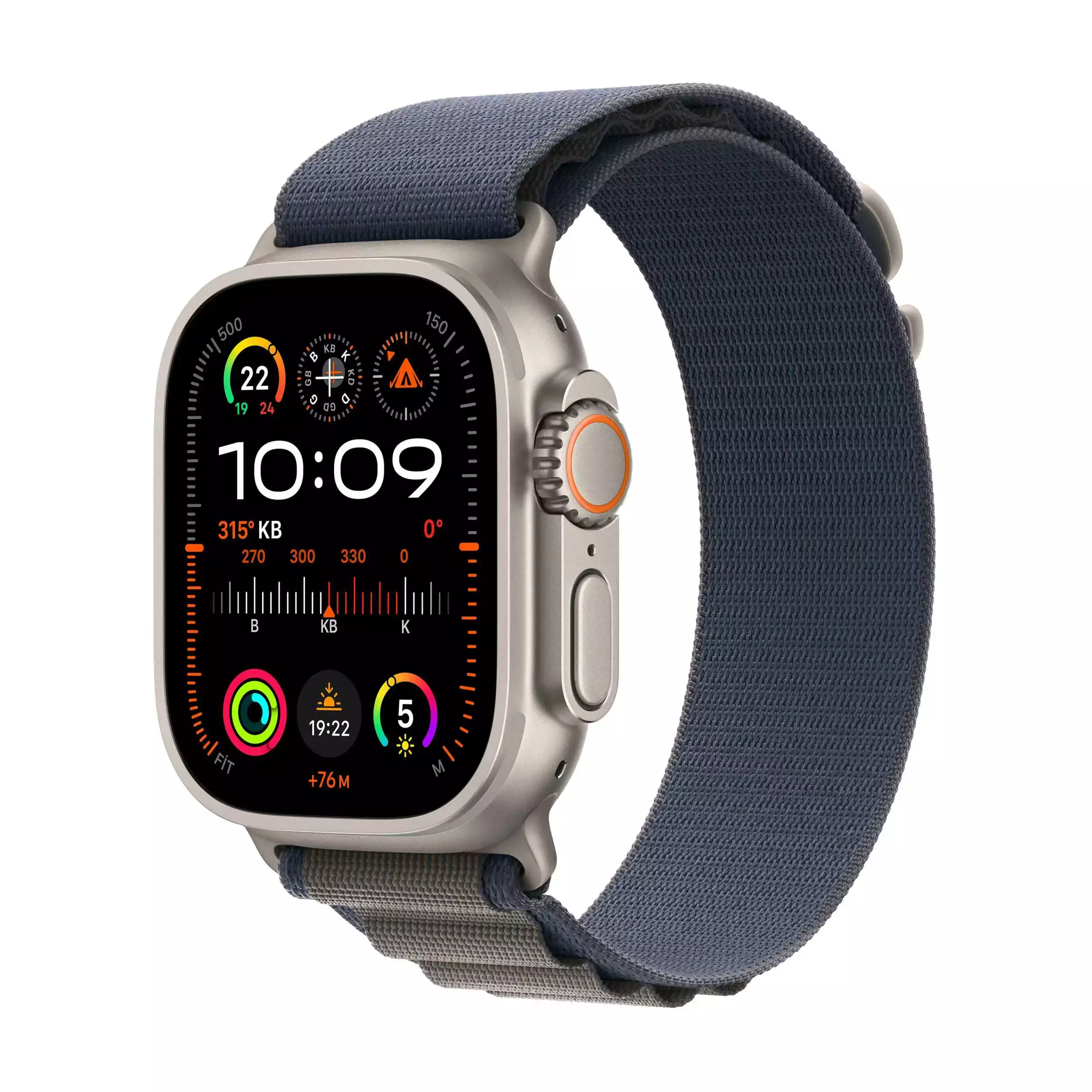Apple Watch Ultra 2 GPS + Cellular 49mm Titanyum Kasa Mavi Alpine Loop S MREK3TU/A