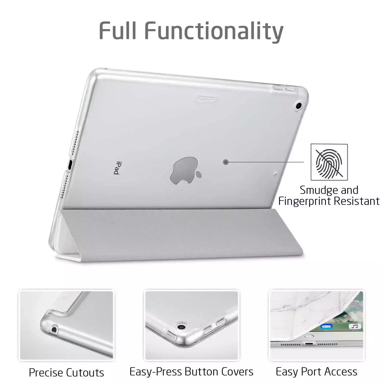iPad mini (5.nesil) için ESR Kılıf Marble White 4894240079478