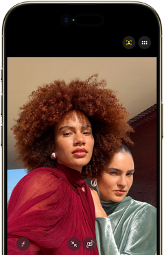 iPhone 17, önden dış görünüm, fotoğraflar için Ana Sahne özelliği