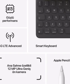 iPad 10.2 inç Wi-Fi + Cellular 64GB Gümüş MK493TU/A -7