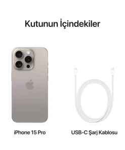 iPhone 15 Pro 256GB Natürel Titanyum MTV53TU/A -9
