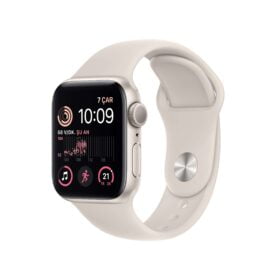 Apple Watch SE GPS 40mm Yıldız Işığı Alüminyum Kasa – Yıldız Işığı Spor Kordon MNJP3TU/A-Teşhir
