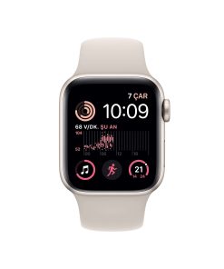 Apple Watch SE GPS 40mm Yıldız Işığı Alüminyum Kasa - Yıldız Işığı Spor Kordon MNJP3TU/A-Teşhir -3