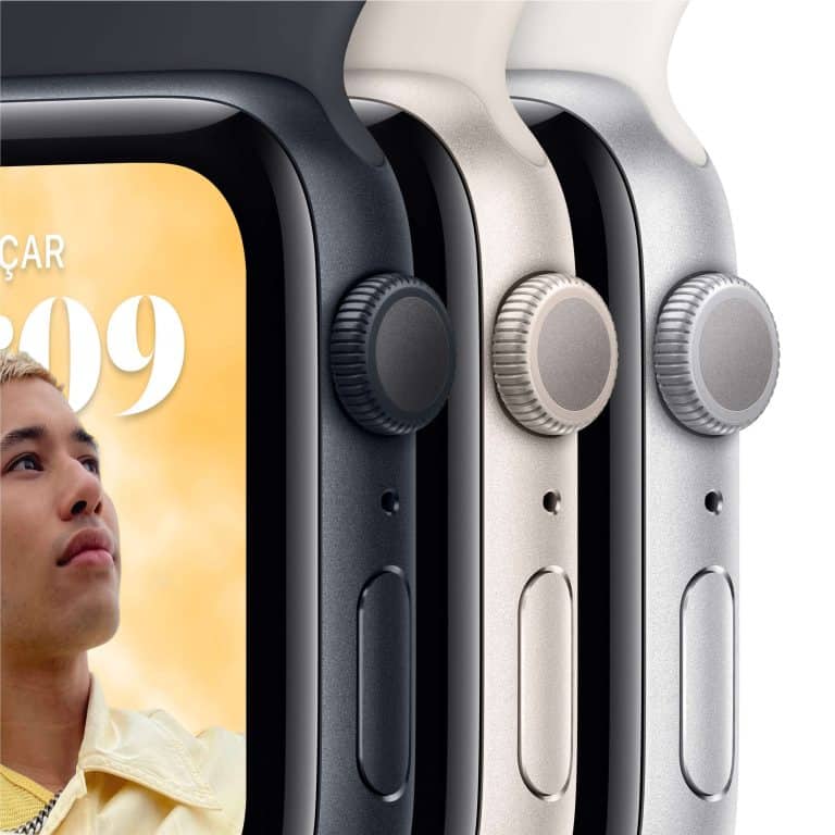 Apple Watch SE GPS 40mm Yıldız Işığı Alüminyum Kasa - Yıldız Işığı Spor Kordon MNJP3TU/A-Teşhir -4