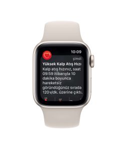 Apple Watch SE GPS 40mm Yıldız Işığı Alüminyum Kasa - Yıldız Işığı Spor Kordon MNJP3TU/A-Teşhir -6
