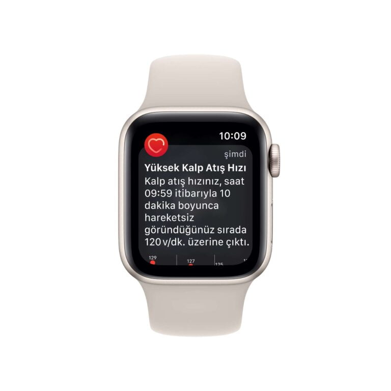Apple Watch SE GPS 40mm Yıldız Işığı Alüminyum Kasa - Yıldız Işığı Spor Kordon MNJP3TU/A-Teşhir -6