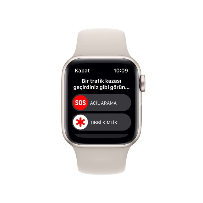Apple Watch SE GPS 40mm Yıldız Işığı Alüminyum Kasa - Yıldız Işığı Spor Kordon MNJP3TU/A-Teşhir -7