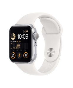 Apple Watch SE GPS 40mm Gümüş Rengi Alüminyum Kasa - Beyaz Spor Kordon MNJV3TU/A-Teşhir -2
