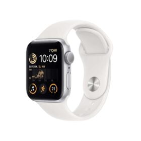Apple Watch SE GPS 40mm Gümüş Rengi Alüminyum Kasa – Beyaz Spor Kordon MNJV3TU/A-Teşhir