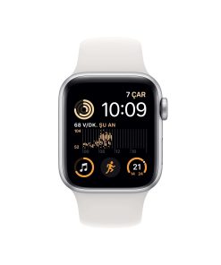 Apple Watch SE GPS 40mm Gümüş Rengi Alüminyum Kasa - Beyaz Spor Kordon MNJV3TU/A-Teşhir -3