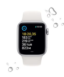 Apple Watch SE GPS 40mm Gümüş Rengi Alüminyum Kasa - Beyaz Spor Kordon MNJV3TU/A-Teşhir -5