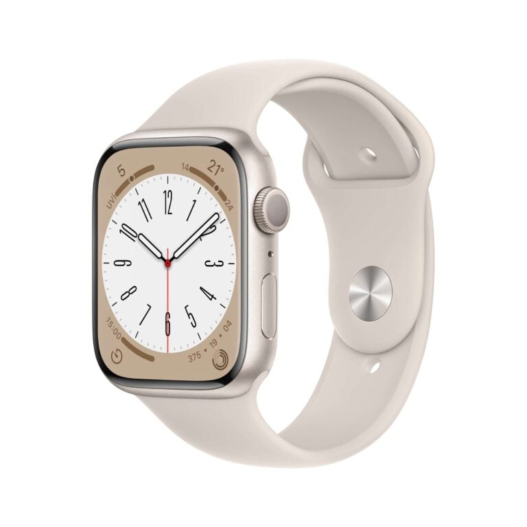 Apple Watch Series 8 GPS 45mm Yıldız Işığı Alüminyum Kasa - Yıldız Işığı Spor Kordon MNP23TU/A-Teşhir -2