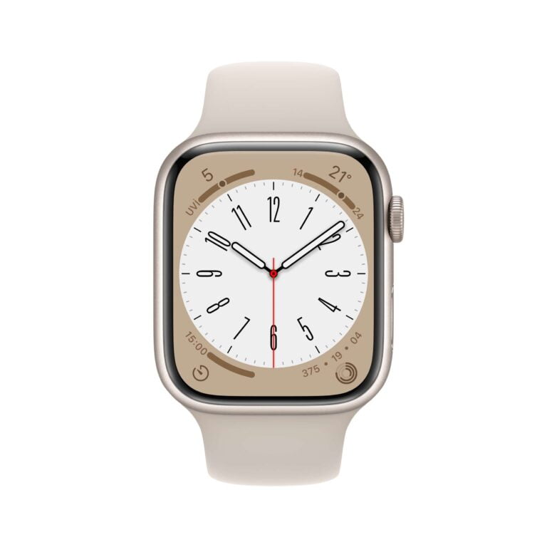 Apple Watch Series 8 GPS 45mm Yıldız Işığı Alüminyum Kasa - Yıldız Işığı Spor Kordon MNP23TU/A-Teşhir -3
