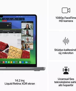 MacBook Pro 14 inc M3 8CPU 10GPU 8GB 512GB Uzay Grisi MTL73TU/A-Teşhir -6