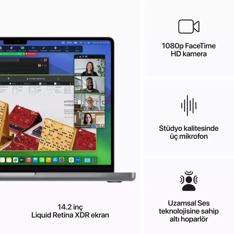MacBook Pro 14 inc M3 8CPU 10GPU 8GB 512GB Uzay Grisi MTL73TU/A-Teşhir -6