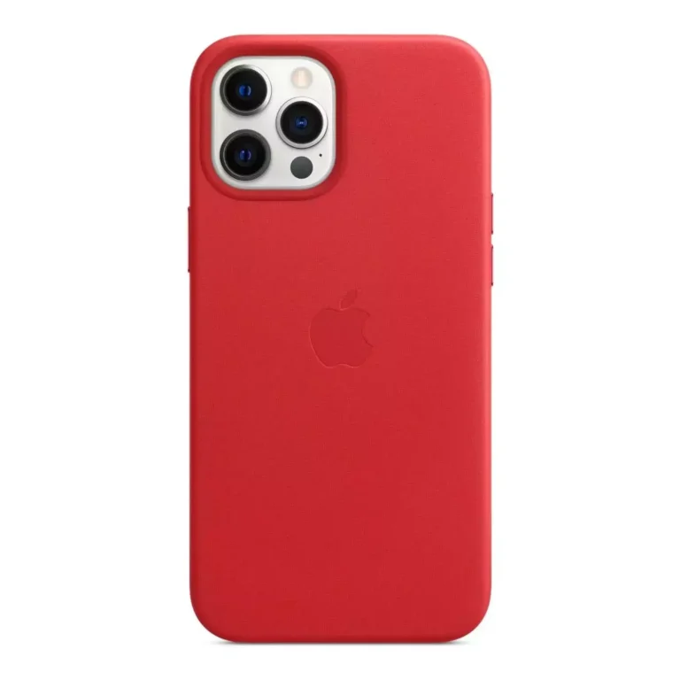 iPhone 12 Pro Max için MagSafe Deri Kılıf Scarlet MHKJ3ZM/A-Teşhir -2