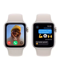 Apple Watch SE GPS 40mm Yıldız Işığı Alüminyum Kasa Yıldız Işığı Spor Kordon S/M MR9U3TU/A -4