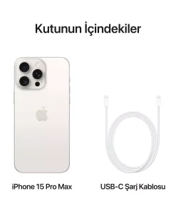 iPhone 15 Pro Max 256GB Beyaz Titanyum MU783TU/A -9