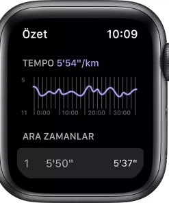 Apple Watch Nike SE GPS 40mm Uzay Grisi Alüminyum Kasa - Antrasit Siyah Spor Kordon MKR53TU/A-Teşhir -5