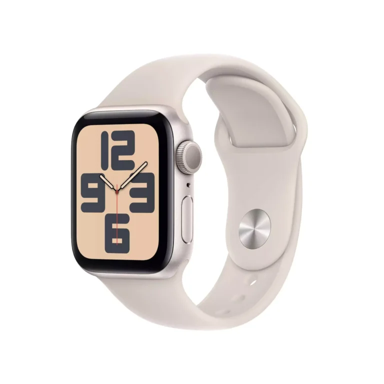 Apple Watch SE GPS 40mm Yıldız Işığı Alüminyum Kasa Yıldız Işığı Spor Kordon M/L MR9V3TU/A -1