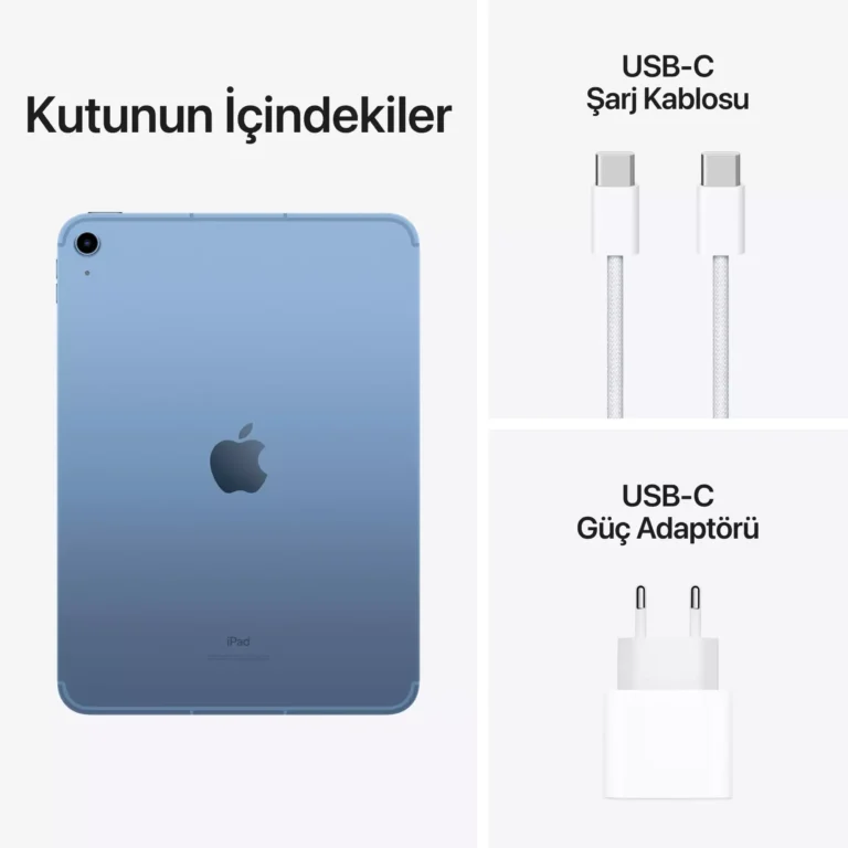iPad 10.9 inç Wi-Fi + Cellular 256GB Mavi MQ6U3TU/A -8