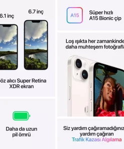 iPhone 14 512GB Yıldız Işığı MPX33TU/A-Teşhir 17 iPhone 14 512GB Yıldız Işığı MPX33TU/A -8