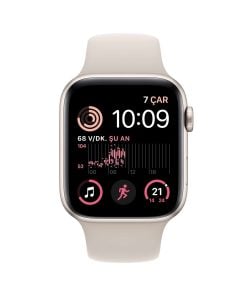 Apple Watch SE GPS 44mm Yıldız Işığı Alüminyum Kasa ve Yıldız Işığı Spor Kordon MNJX3TU/A-Teşhir -3