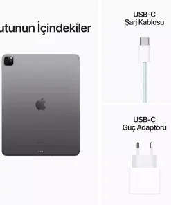 iPad Pro 12.9 inç Wi‑Fi + Cellular 256GB Uzay Grisi MP203TU/A -9