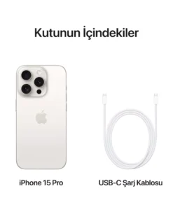 iPhone 15 Pro 128GB Beyaz Titanyum MTUW3TU/A -9