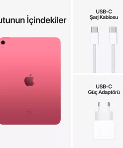 iPad 10.9 inç Wi-Fi 64GB Pembe MPQ33TU/A -8