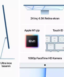 iMac 24 inc 4.5K M1 8CPU 8GPU 16GB 1TB Mavi Z12X000PV -6
