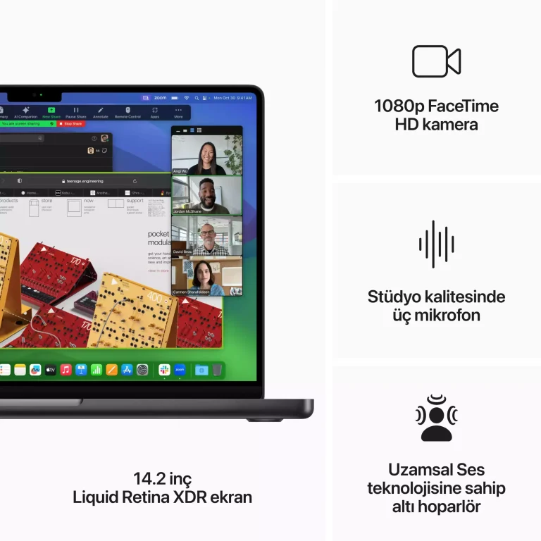 MacBook Pro 14 inc M3 Pro 11CPU 14GPU 36GB 512GB Uzay Siyahı Z1AU001ZS-Teşhir -9