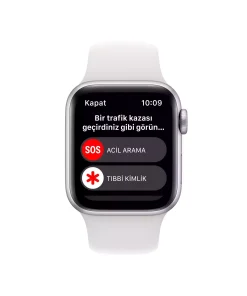 Apple Watch SE GPS + Cellular 40mm Gümüş Alüminyum Kasa - Beyaz Spor Kordon MNPP3TU/A-Teşhir -7