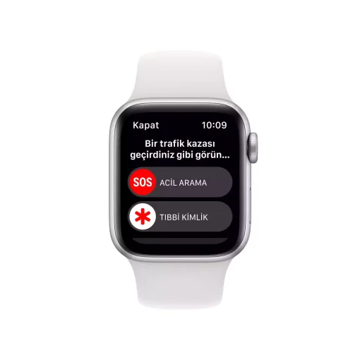 Apple Watch SE GPS + Cellular 40mm Gümüş Alüminyum Kasa - Beyaz Spor Kordon MNPP3TU/A-Teşhir -7