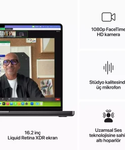 MacBook Pro 16 inc M3 Pro 12CPU 18GPU 18GB 512GB Uzay Siyahı MRW13TU/A -5