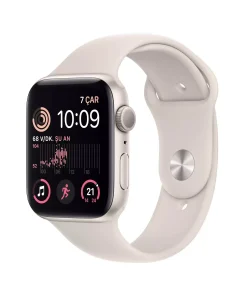 Apple Watch SE GPS 44mm Yıldız Işığı Alüminyum Kasa ve Yıldız Işığı Spor Kordon MNJX3TU/A -7