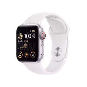 Apple Watch SE GPS + Cellular 40mm Gümüş Alüminyum Kasa – Beyaz Spor Kordon MNPP3TU/A-Teşhir