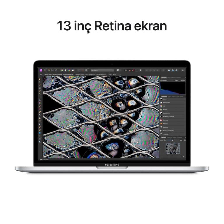 MacBook Pro 13.3 inc M2 8CPU 10GPU 8GB 512GB SSD Gümüş MNEQ3TU/A-Teşhir -5