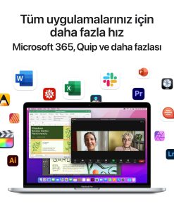 MacBook Pro 13.3 inc M2 8CPU 10GPU 8GB 512GB SSD Gümüş MNEQ3TU/A-Teşhir -9