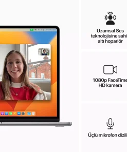 MacBook Air 15.3 inc M2 8CPU 10GPU 16GB 256GB Uzay Grisi 70W Z18L000V0 - Teşhir -6